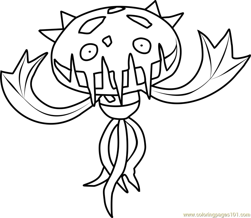 800x694 Carnivine Pokemon Coloring Page