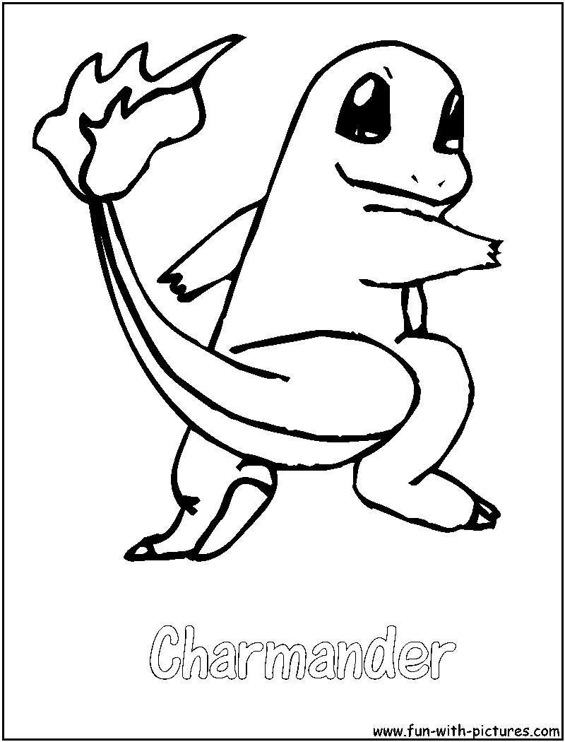 800x1050 Charmander Coloring Page