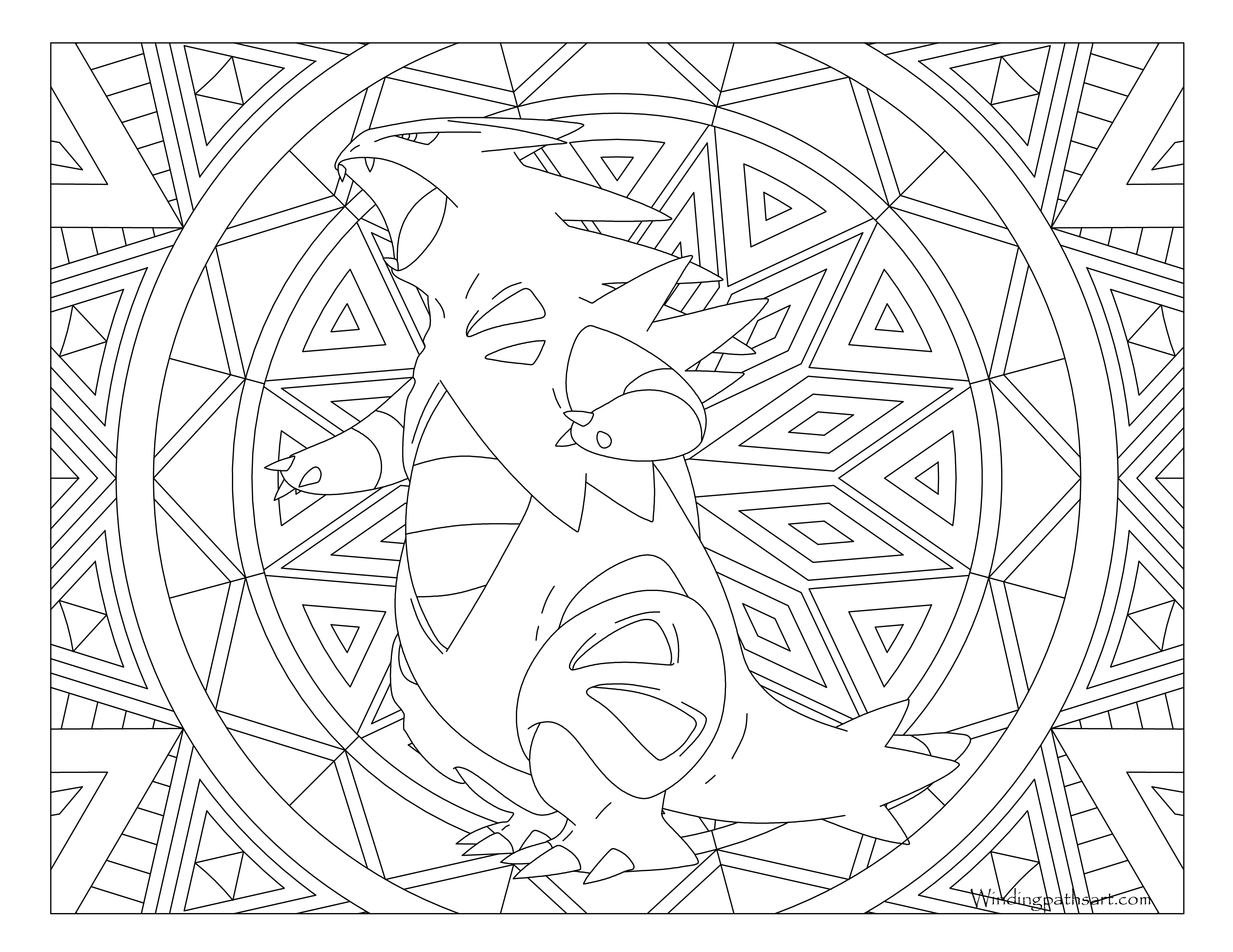 3300x2550 248 Tyranitar Pokemon Coloring Page