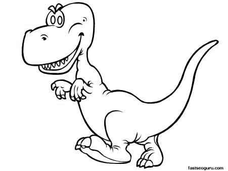 451x338 Tyrannosaurus Rex Coloring Pages Printable Dinosaur Happy Face