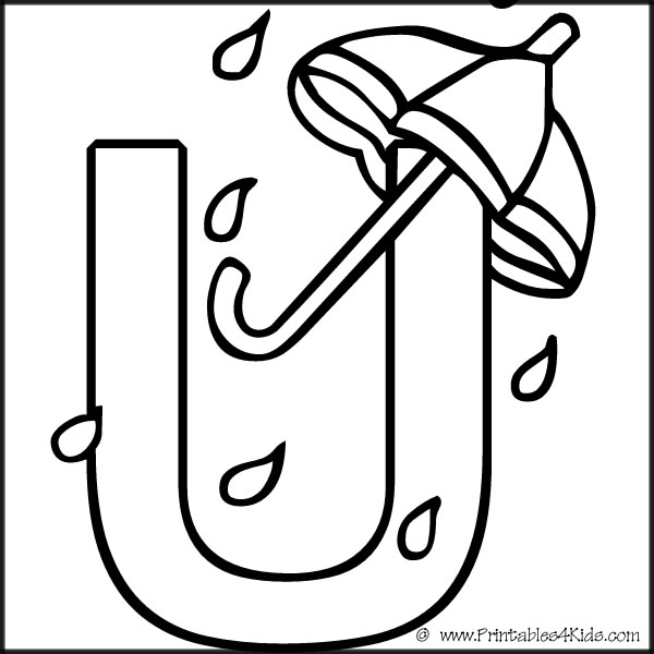 600x600 Letter U Coloring Pages
