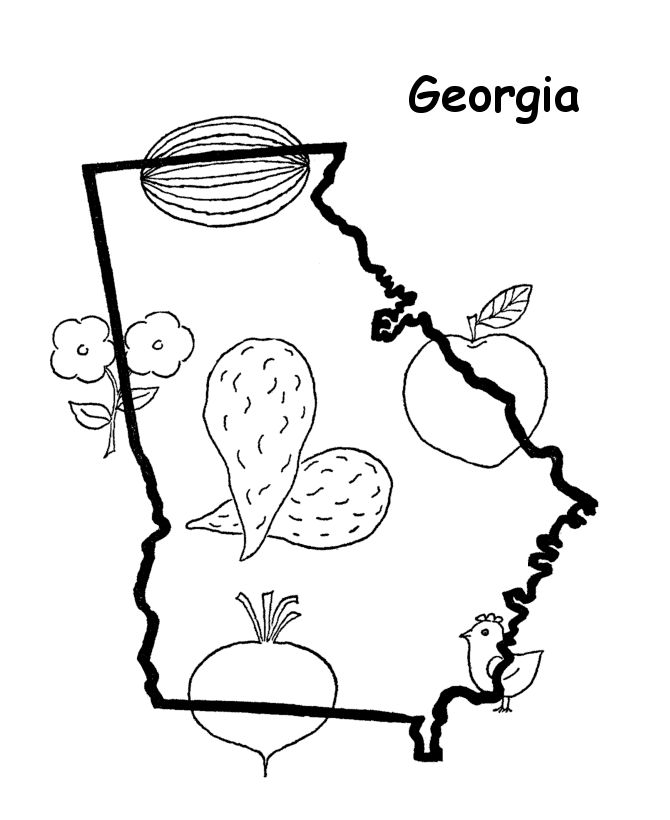 670x820 Georgia Coloring Pages