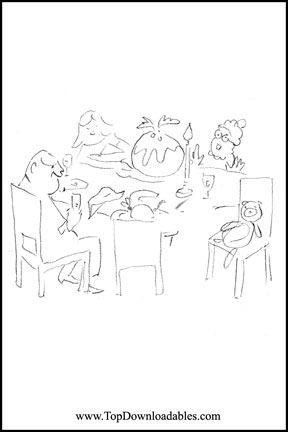 Free Printable Detailed Christmas Coloring Pages 288x432 Free Printable Detailed Christmas Coloring Pages