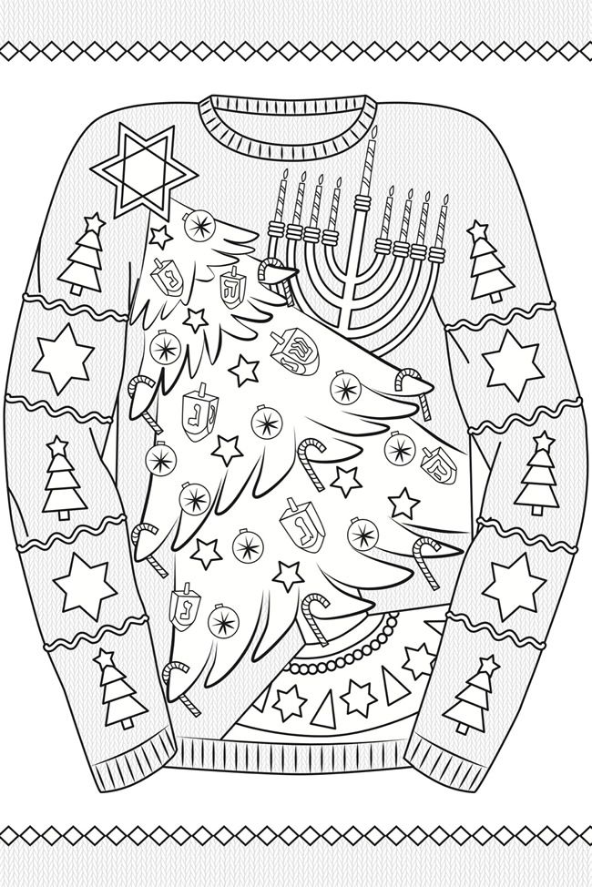 650x974 Creative Haven Ugly Holiday Sweaters Coloring Book By Ellen