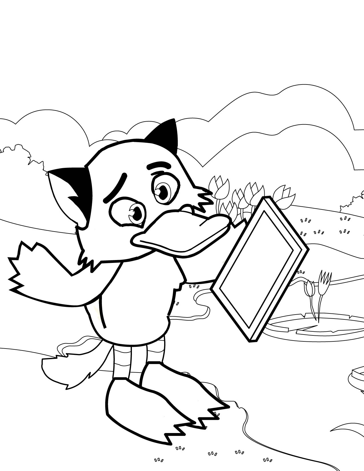 The Ugly Duckling Coloring Page 1275x1650 The Ugly Duckling Coloring Page