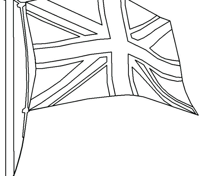 678x600 England Flag Coloring Page Flag Coloring Pages With Flag In