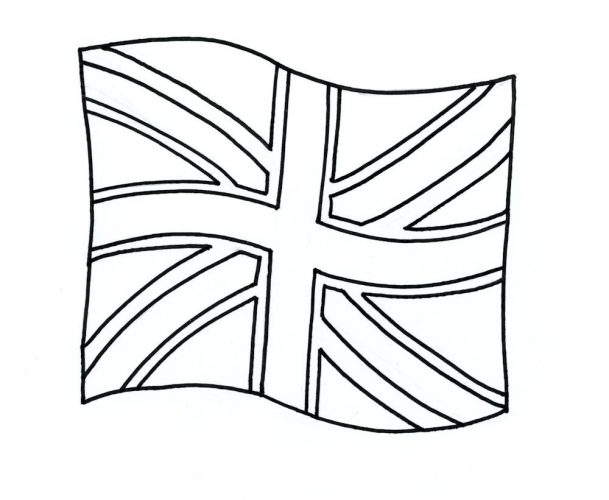 609x500 Coloring Page ~ British Flag Coloring Page Printable British Flag
