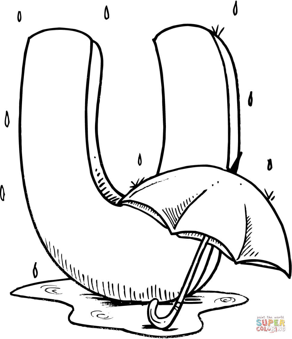 968x1126 Coloring Pages With Umbrellas Best Of Letter U Is For Umbrella