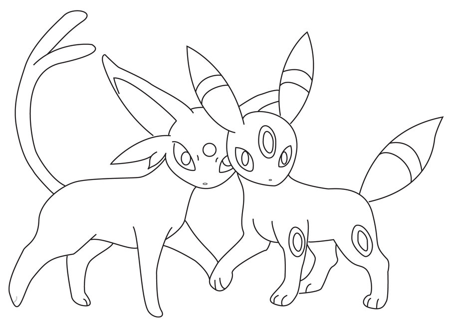 Espeon And Umbreon Coloring Pages 900x666 Espeon And Umbreon Coloring Pages
