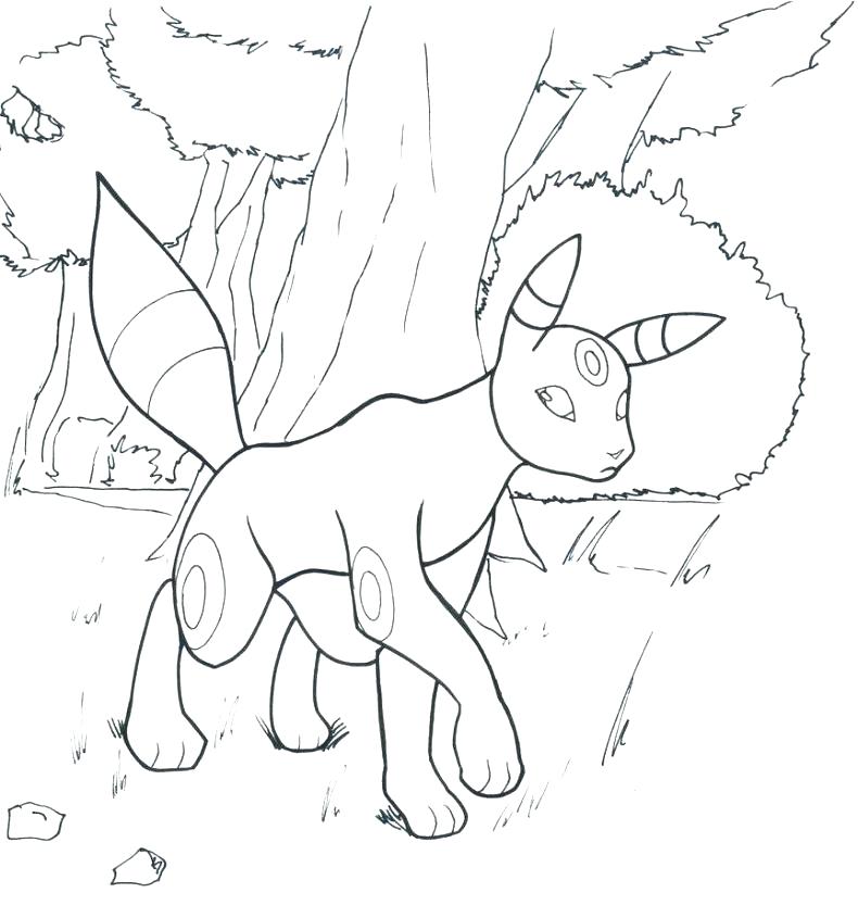 Umbreon Coloring Pages 790x845 Umbreon Coloring Pages