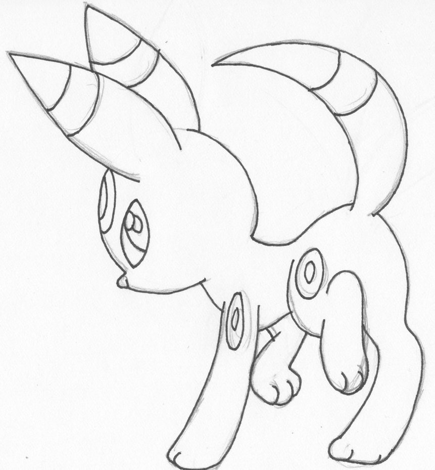 861x929 Umbreon Coloring Pages
