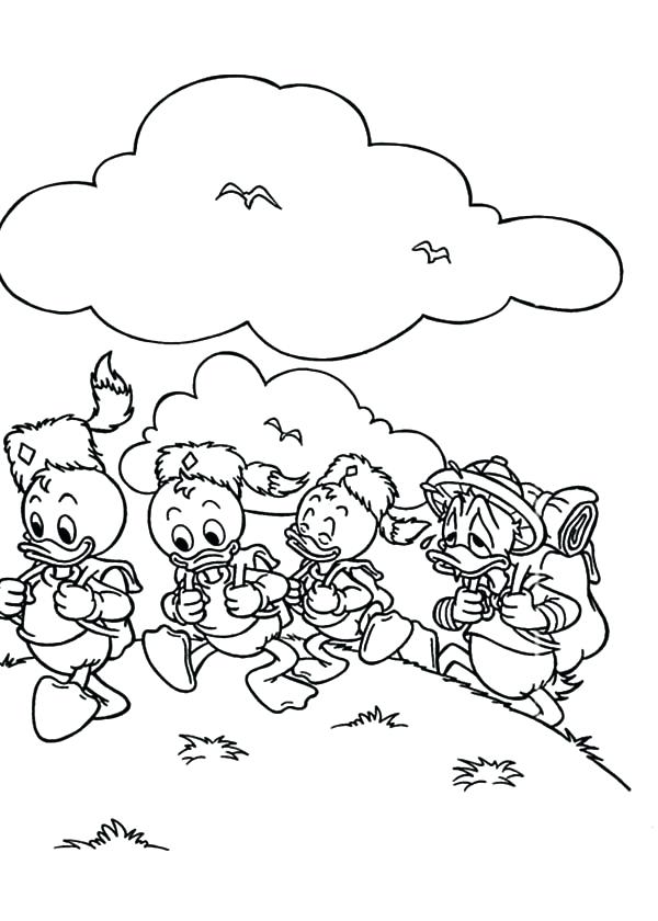 600x840 Ducktales Coloring Pages Duck Tales And Hide From Their Uncle Duck