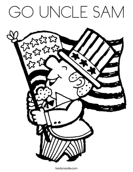 468x605 Go Uncle Sam Coloring Page