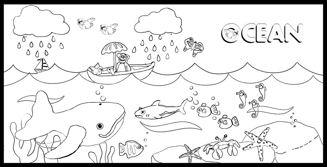 1050x538 Ocean Coloring Page Draw Ocean Coloring Pages 93 For Coloring