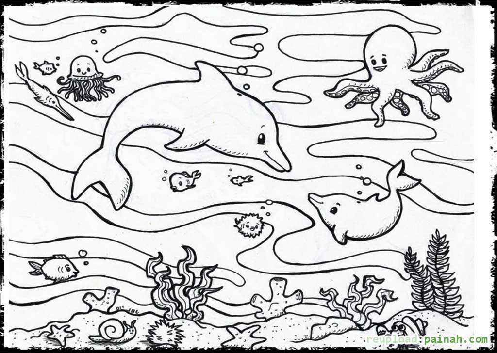 1024x728 38 Best Of Under The Sea Coloring Pages Logo And Design Ideas