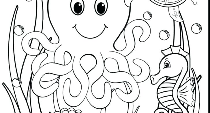 728x393 Under The Sea Coloring Page Under Sea Animals Coloring Pages