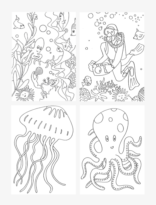 Under The Sea Coloring Pages 547x718 Under The Sea Coloring Pages