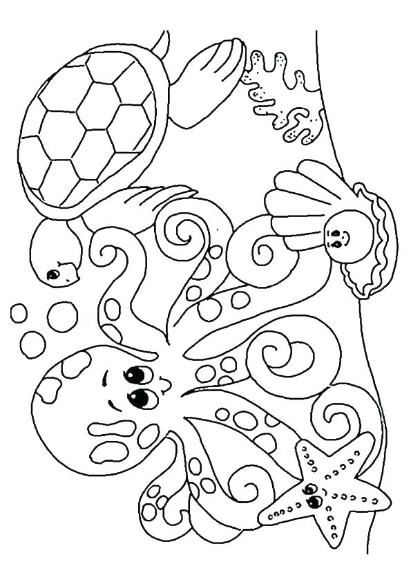 Under Sea Coloring Pages 595x842 Under Sea Coloring Pages