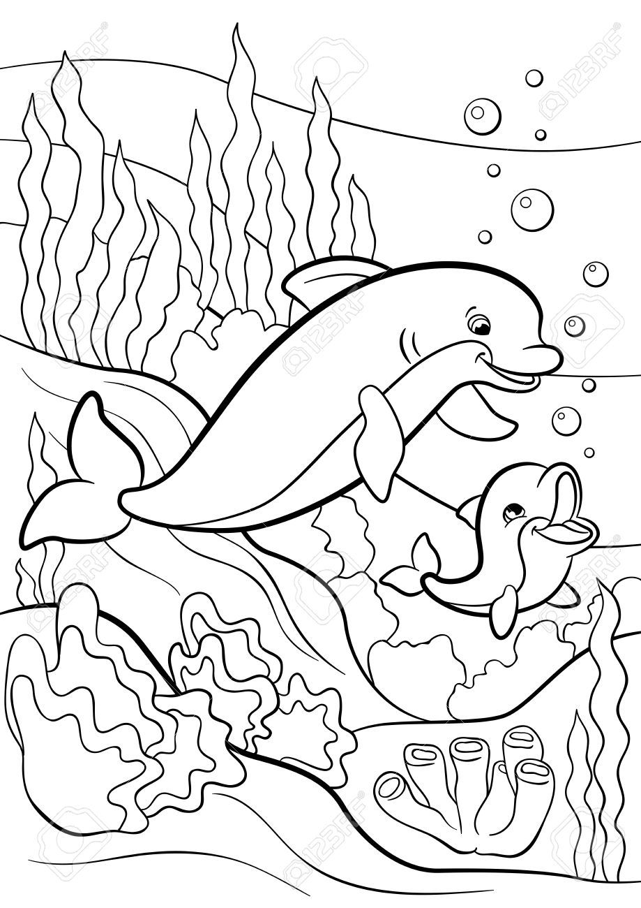 919x1300 Lifetime Underwater Coloring Pages Marine Wild Animals Mother
