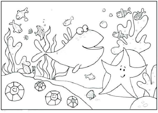 600x428 Underwater Sea Coloring Pages