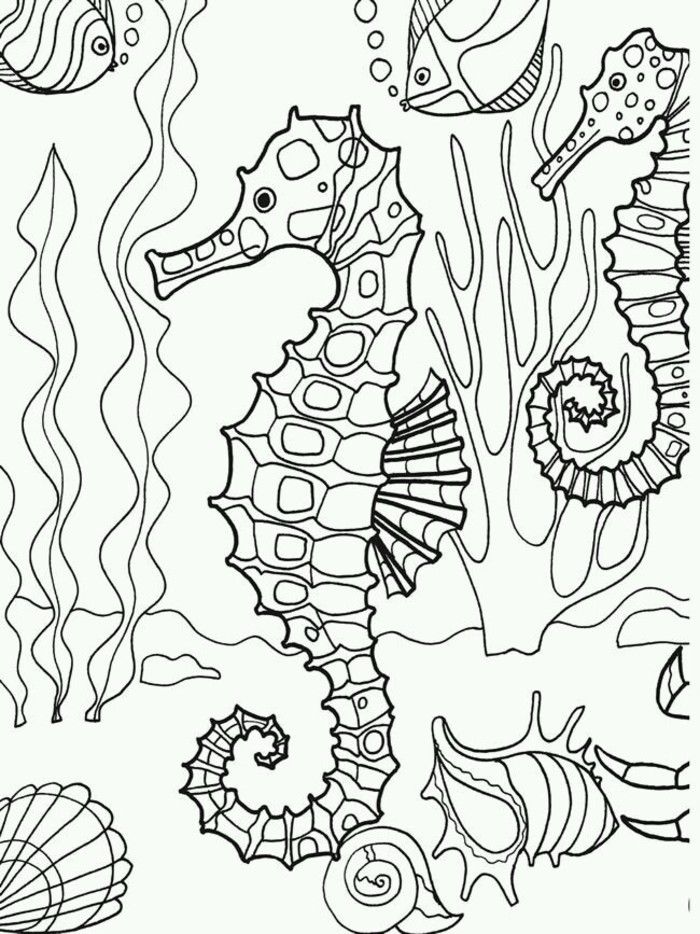 700x934 Coloring Pages Underwater Realistic Underwater Coloring Pages