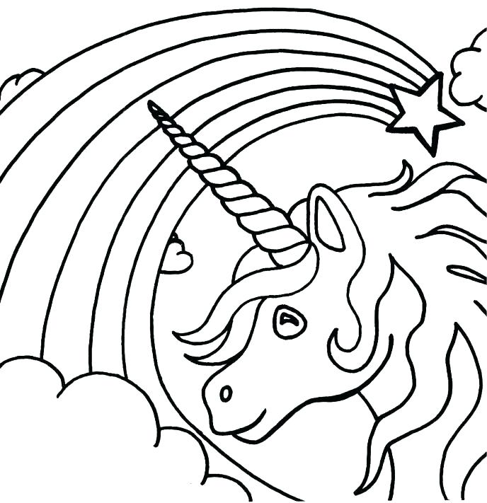 Rainbows Coloring Pages Unicorn And Rainbow Coloring Pages Unicorn 688x711 Rainbows Coloring Pages Unicorn And Rainbow Coloring Pages Unicorn