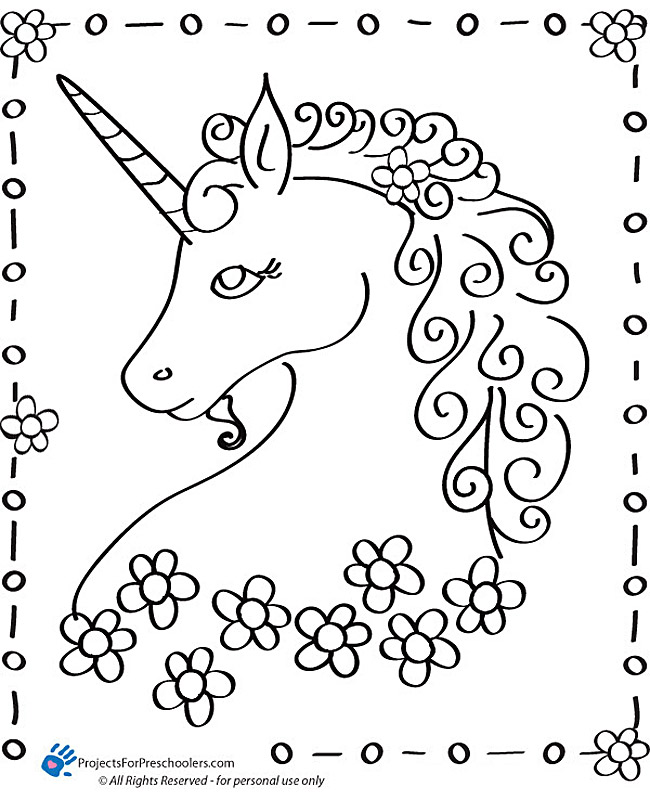 650x800 Free Printable Unicorn Coloring Pages