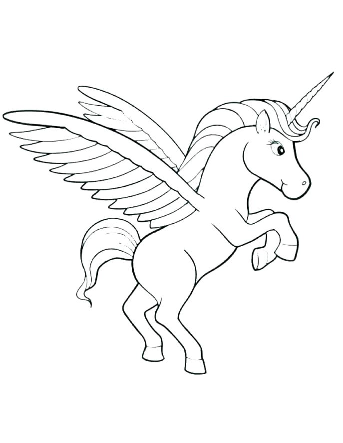 687x889 Unicorn Coloring Pages For Girls