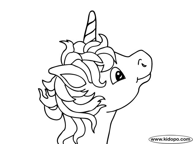 630x470 Cute Unicorn Coloring Page For Girls Bebo Pandco