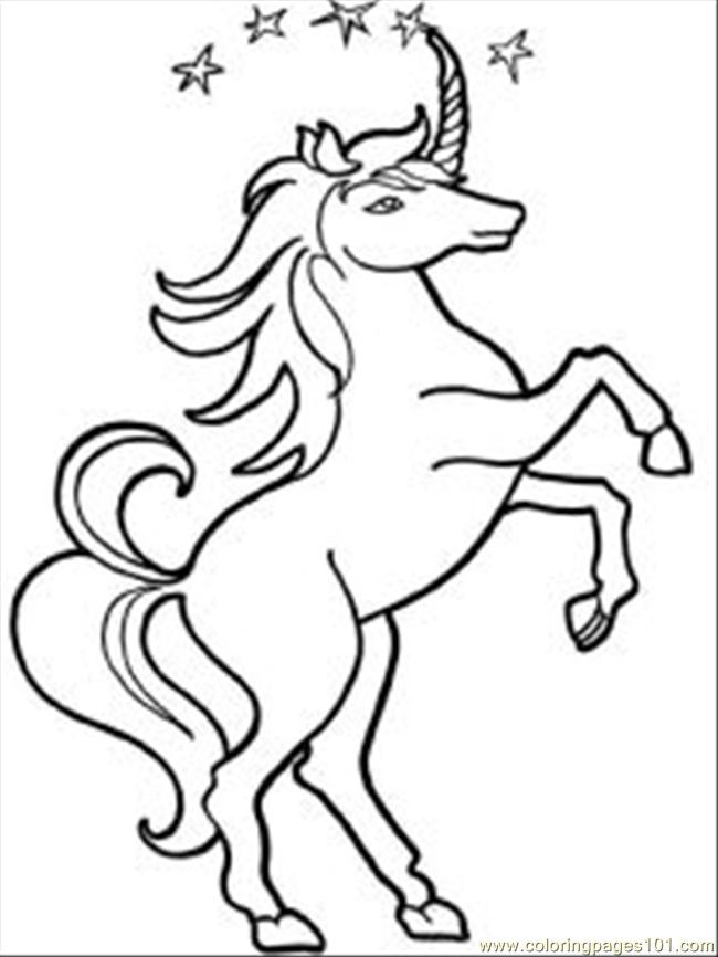 650x866 Unicorn 12 Med Coloring Page