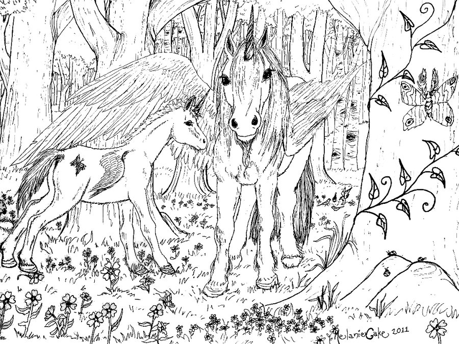 900x675 Winged Unicorn Coloring Page By Melanie76