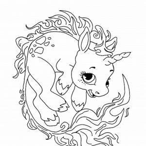 300x300 Cute Unicorn Coloring Pages To Print Fresh Kawaii Cat Unicorn