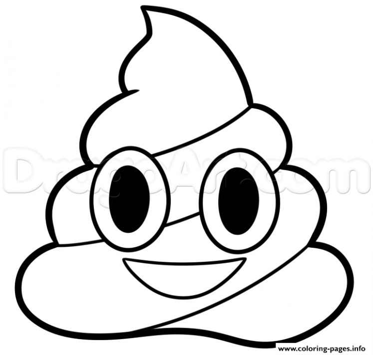 747x712 Poop Emoji Coloring Pages Printable