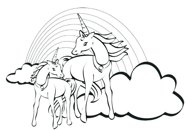 Rainbows Coloring Pages Unicorn Rainbow Coloring Pages Together 600x417 Rainbows Coloring Pages Unicorn Rainbow Coloring Pages Together