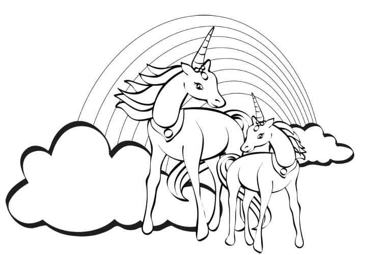 Unicorn Rainbow Coloring Pages As Well As Free Unicorn Coloring 719x500 Unicorn Rainbow Coloring Pages As Well As Free Unicorn Coloring