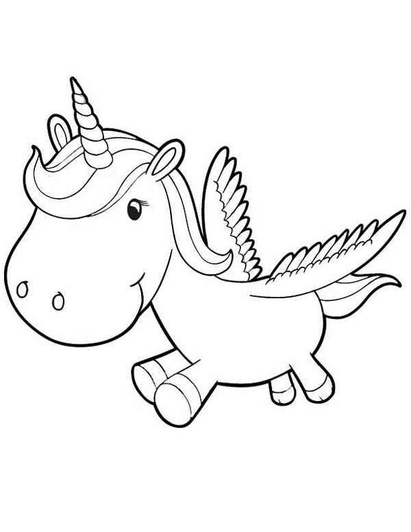 600x776 Cute Pegasus Coloring Pages