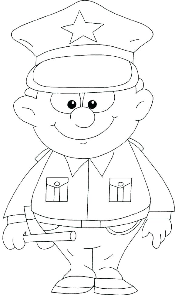 600x974 Policeman Coloring Page Police Coloring Pages For Police Car
