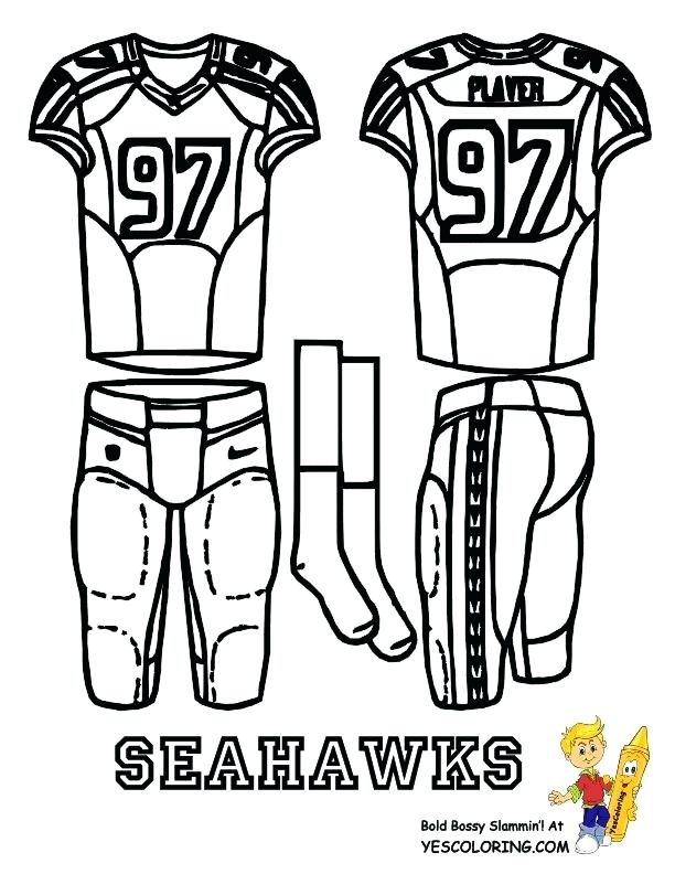 612x792 Seahawks Coloring Pages Football Uniform Coloring Page At Seahawks