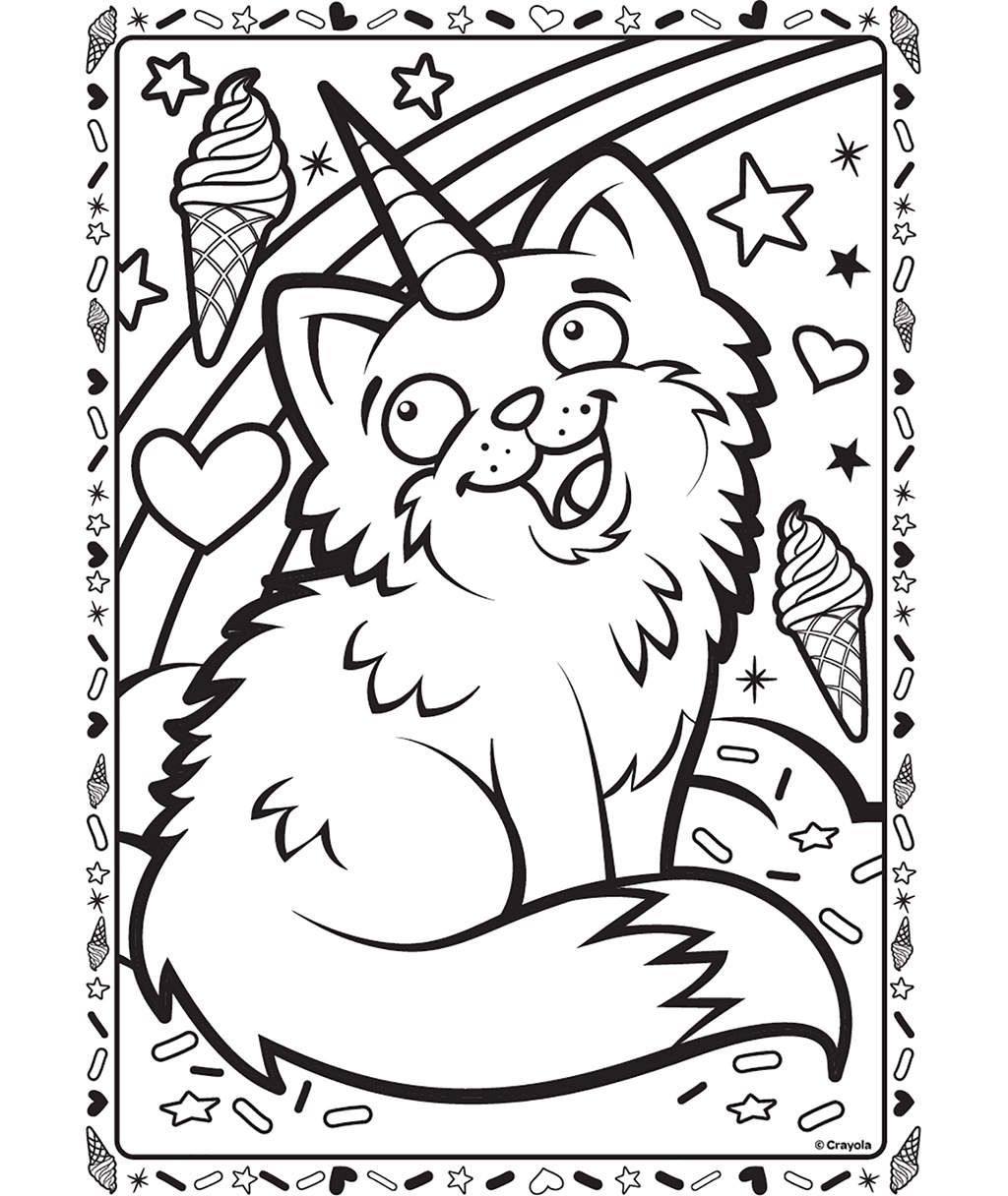 1024x1216 Uni Kitty Coloring Page