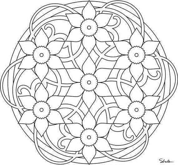 570x528 Unique Spring Amp Easter Holiday Adult Coloring Pages Designs