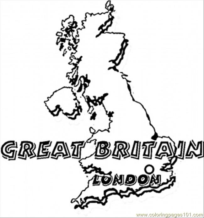 Map Of Great Britain Coloring Page 650x693 Map Of Great Britain Coloring Page