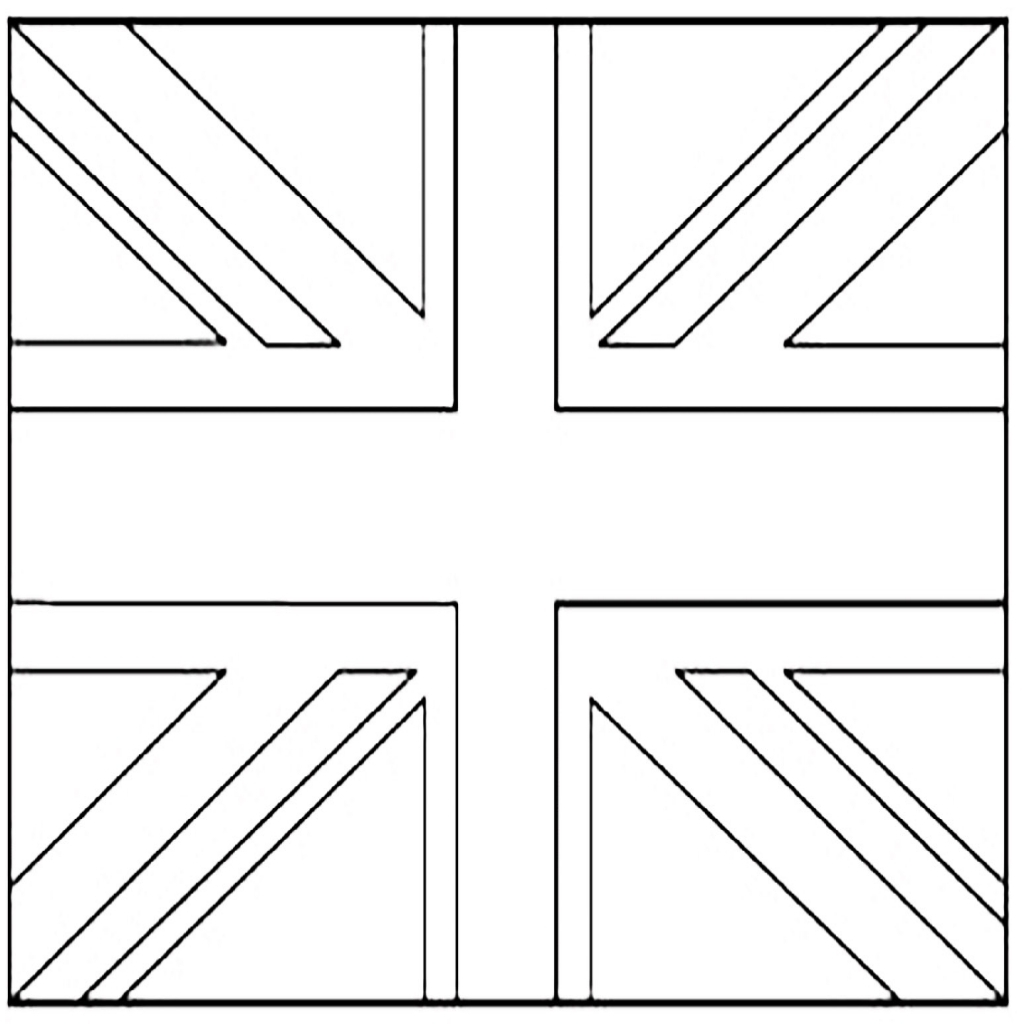 United Kingdom Union Jack Flags Coloring Pages For Kids To Print 1024x1024 United Kingdom Union Jack Flags Coloring Pages For Kids To Print