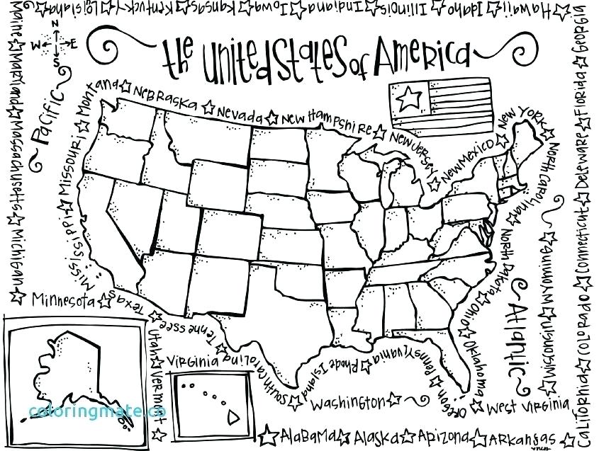 Map North America Coloring Page Kids Coloring United States 845x637 Map North America Coloring Page Kids Coloring United States