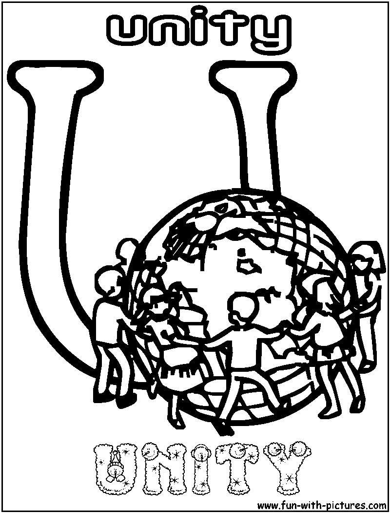 U Unity Coloring Page 800x1050 U Unity Coloring Page