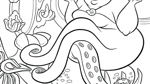 585x329 Ursula Coloring Pages Coloring Page Pages Ariel Ursula Coloring