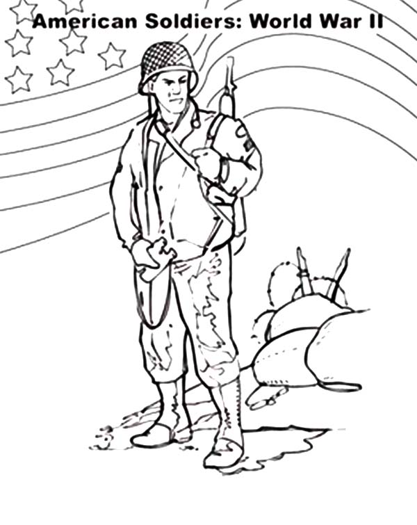 600x755 American Soldier Coloring Pages Color Bros