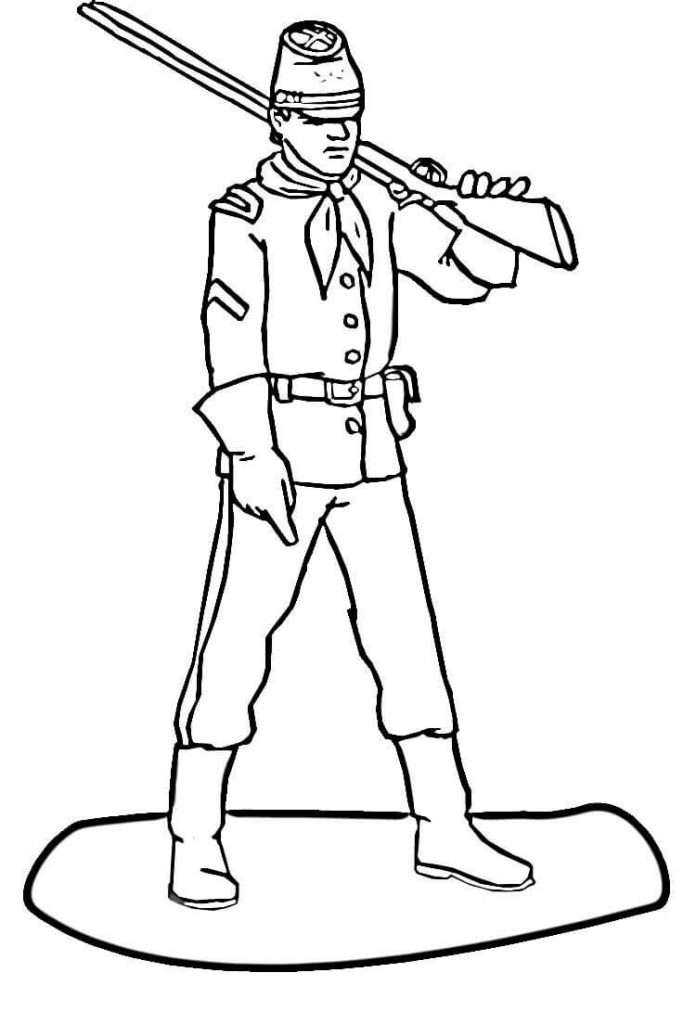 696x1024 Soldier Civil War Coloring Page