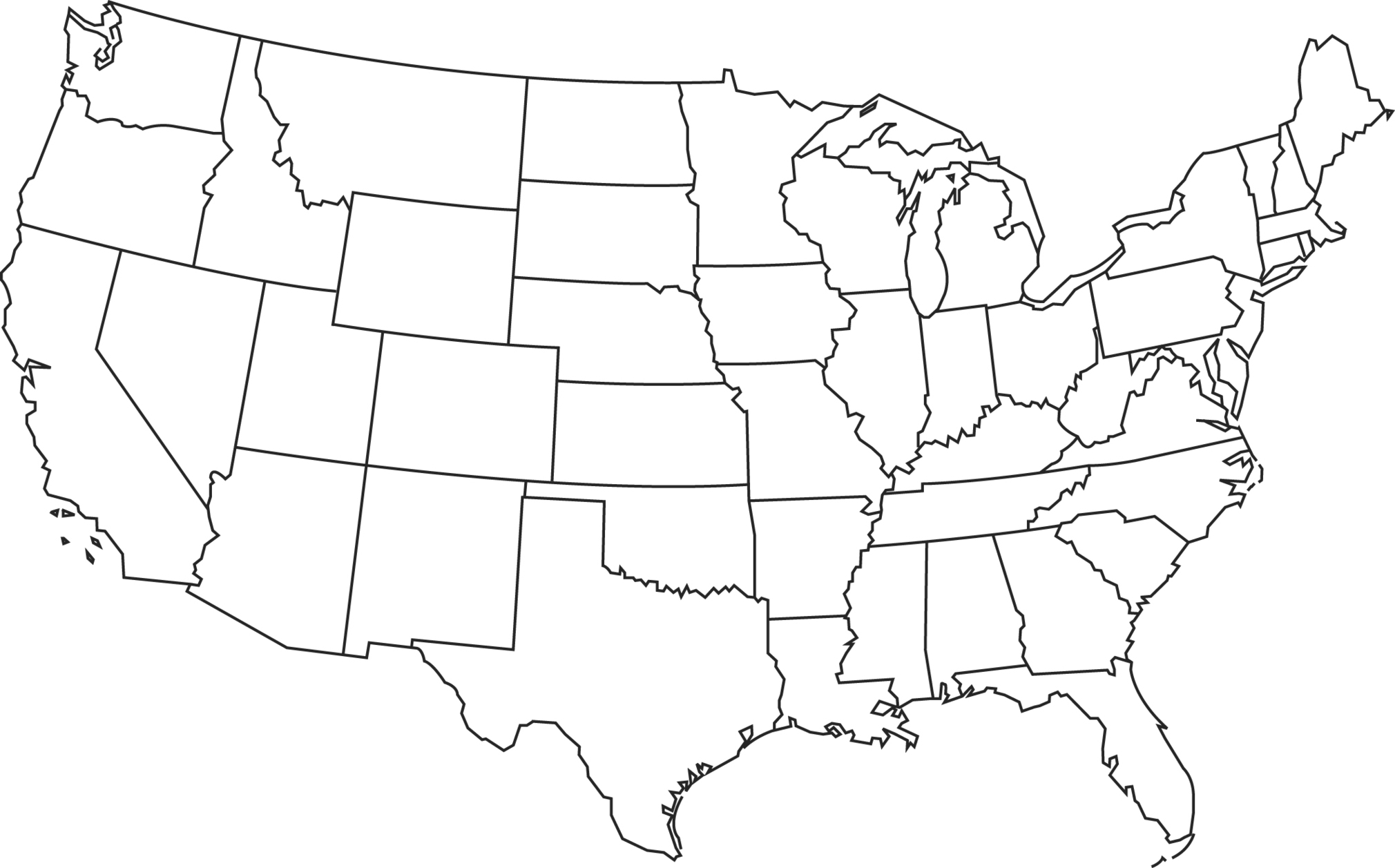 United States Map Coloring Page Printable Map Hd 2020x1257 United States Map Coloring Page Printable Map Hd
