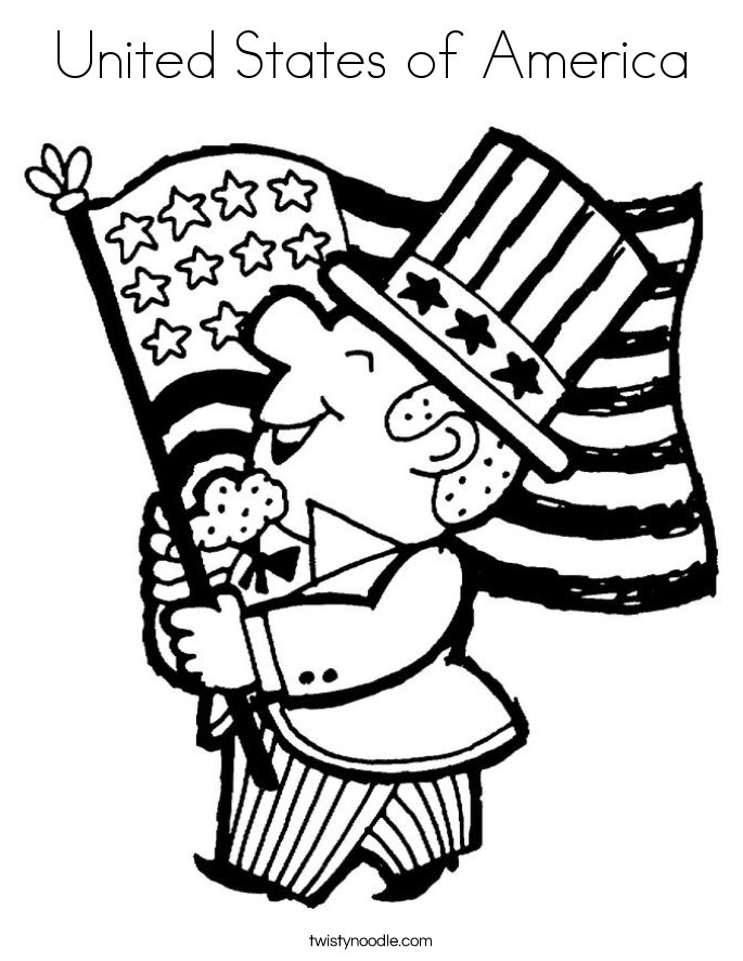 United States Of America Coloring Page 685x886 United States Of America Coloring Page