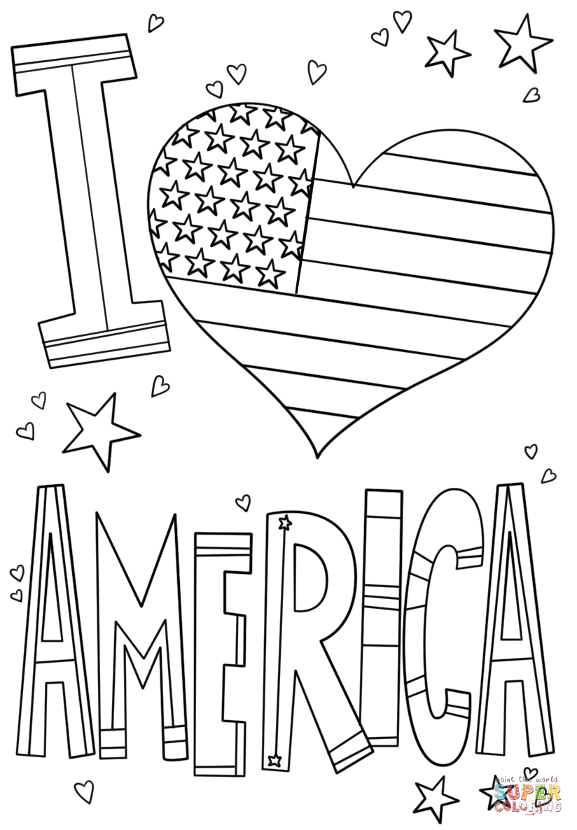 Wanted I Love Usa Coloring Pages America Page Free Printable 824x1186 Wanted I Love Usa Coloring Pages America Page Free Printable